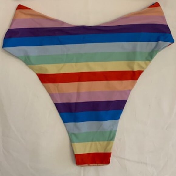 Zaful Colorful Striped Bikini Set - Picture 4 of 6